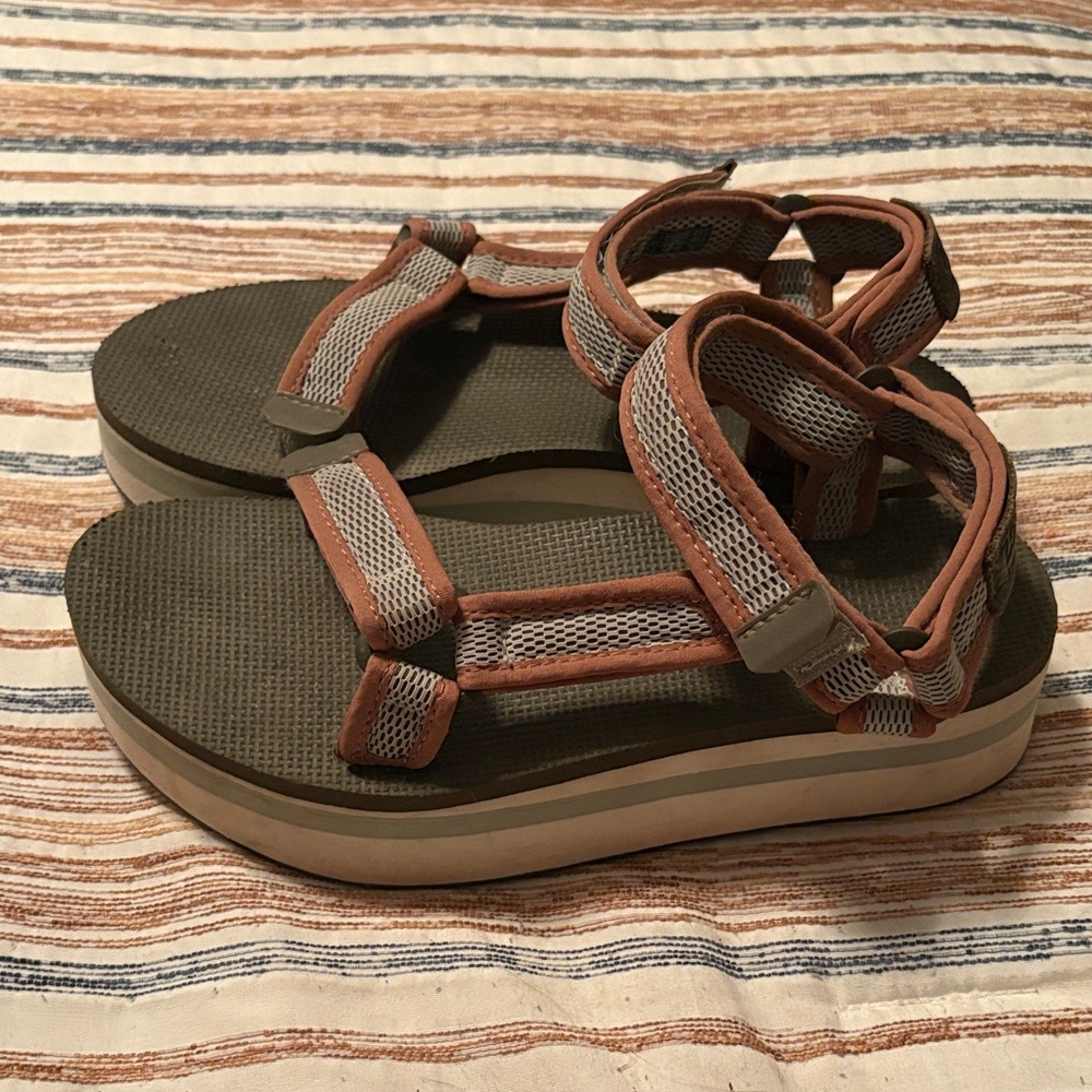 Teva Women's Sandals - Olive and Tan